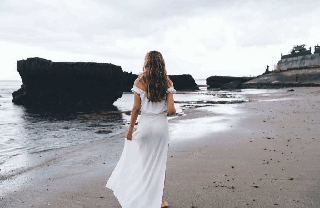 A woman free from driven success and in aligned success.