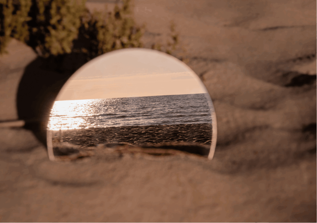 mirror representing true self vs. false self.