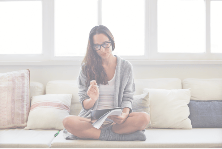 Woman uncertain of next move due to subconscious fear of success.